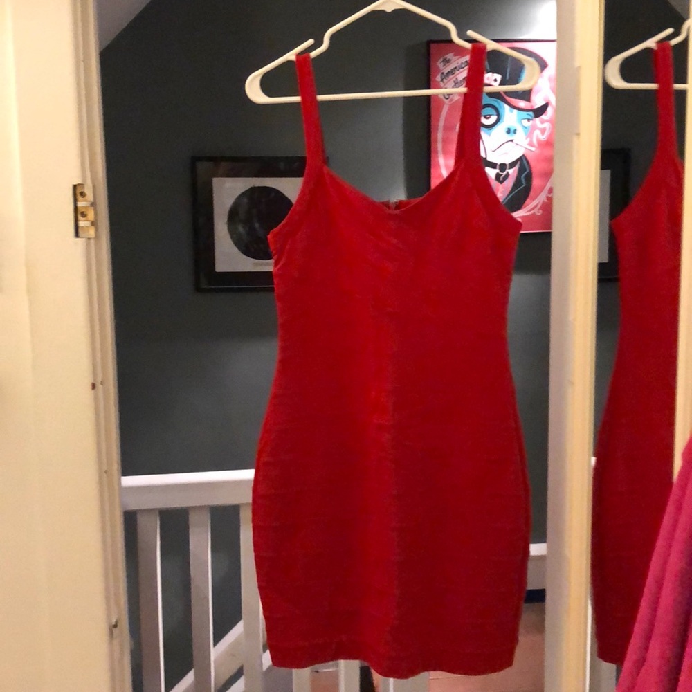 Red Express bandage dress